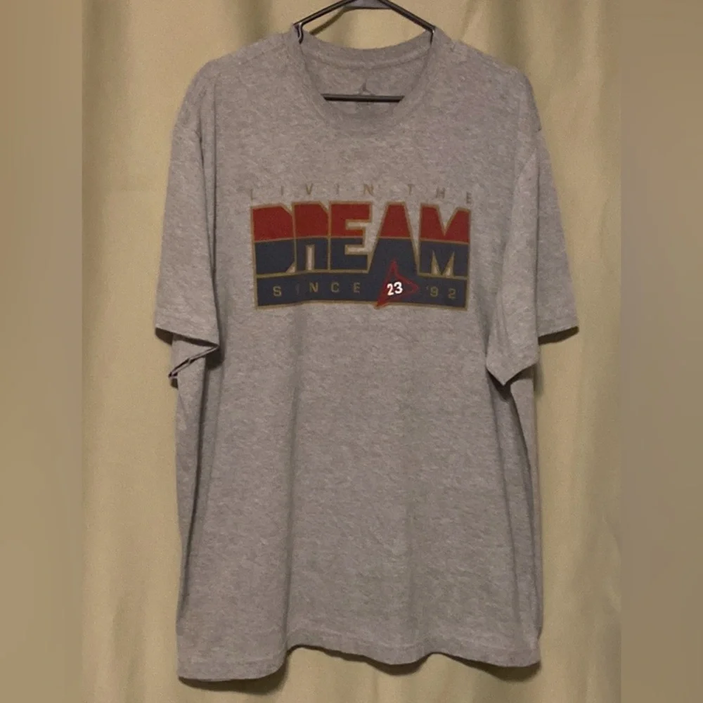 Air Jordan VII Living The Dream Short Sleeve Tee Shirt Cement Men’s 3XL